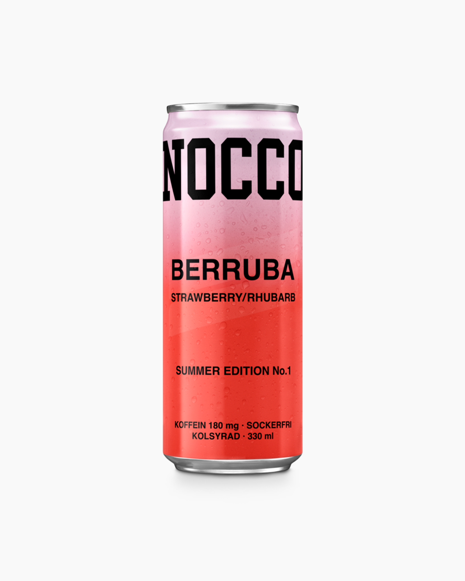 nocco❁ NOCCO BCAA - Berruba Strawberry/Rhubarb 33cl
