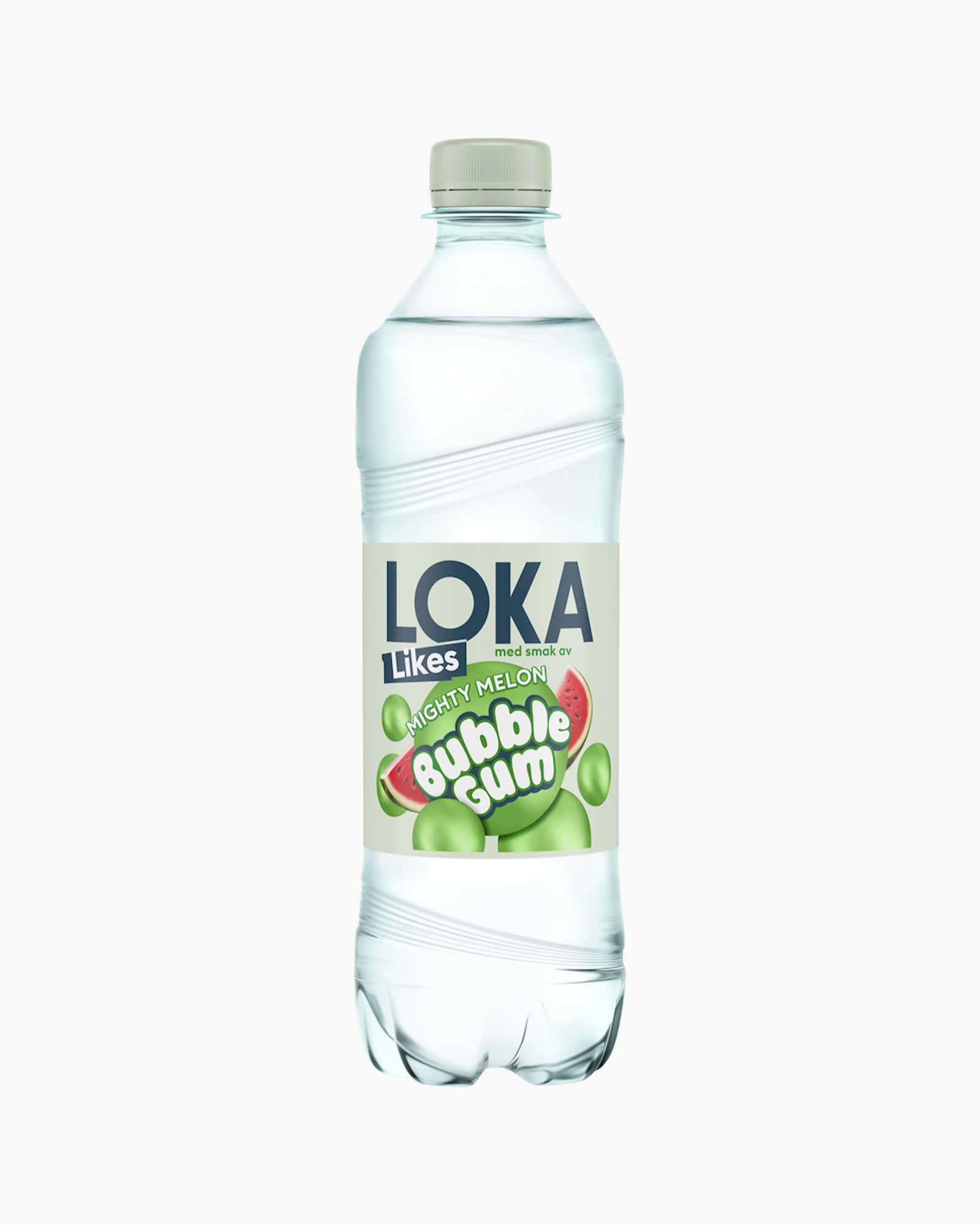 Loka Likes - Mighty Melon Bubble Gum, Carbonated Mineral Water 50cl