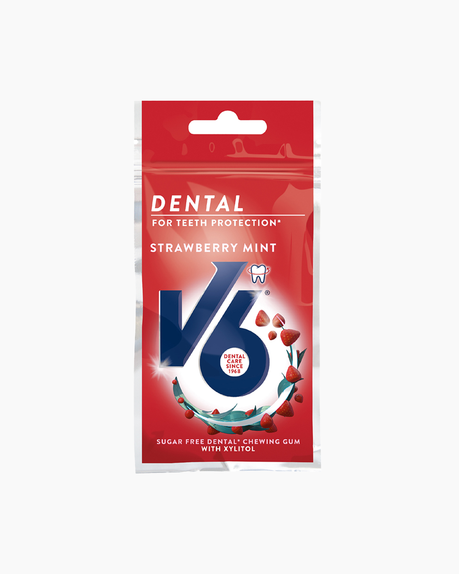 V6 - Dental Strawberry Mint Chewing Gum 30g