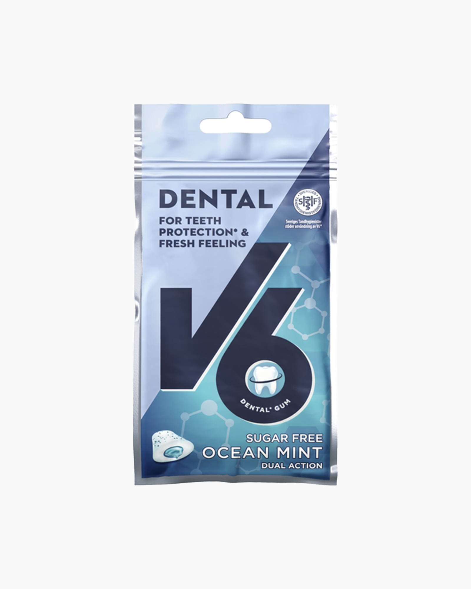 V6 - Dual Action Ocean Mint Chewing Gum 30g